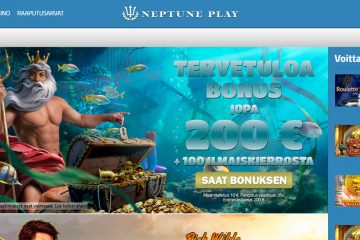 NeptunePlay 100 ilmaiskierrosta & 200€ Tervetulobonuspaket