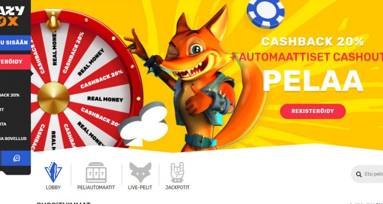 CrazyFox Casino ei talletus tarjouskoodi finland