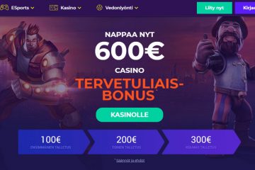 VulkanBet 600 EUR Casino & Esports tarjouskoodi bonus