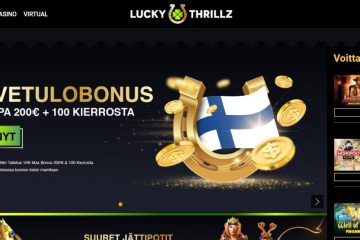 Luckythrillz 100 Kierrosta & 200 EUR Tervetulobonus