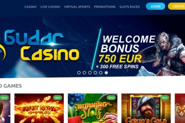 Gudarcasino 300 free spins + 750€ bonus