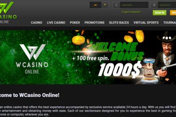 Wcasino Online 300 free spins + 1000€ bonus