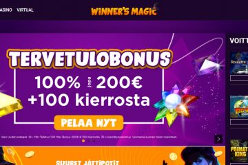 Winnersmagic 100 Kierrosta & 200 EUR Tervetulobonus