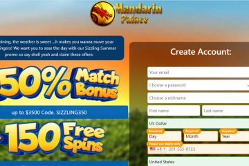 MandarinPalace 150 Ilmaiskierroksia & 350% match Bonus koodi