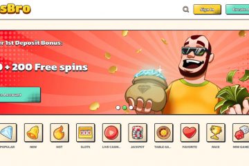 SpinsBro Casino 200 Ilmaiskierroksia & 1000 EUR bonus